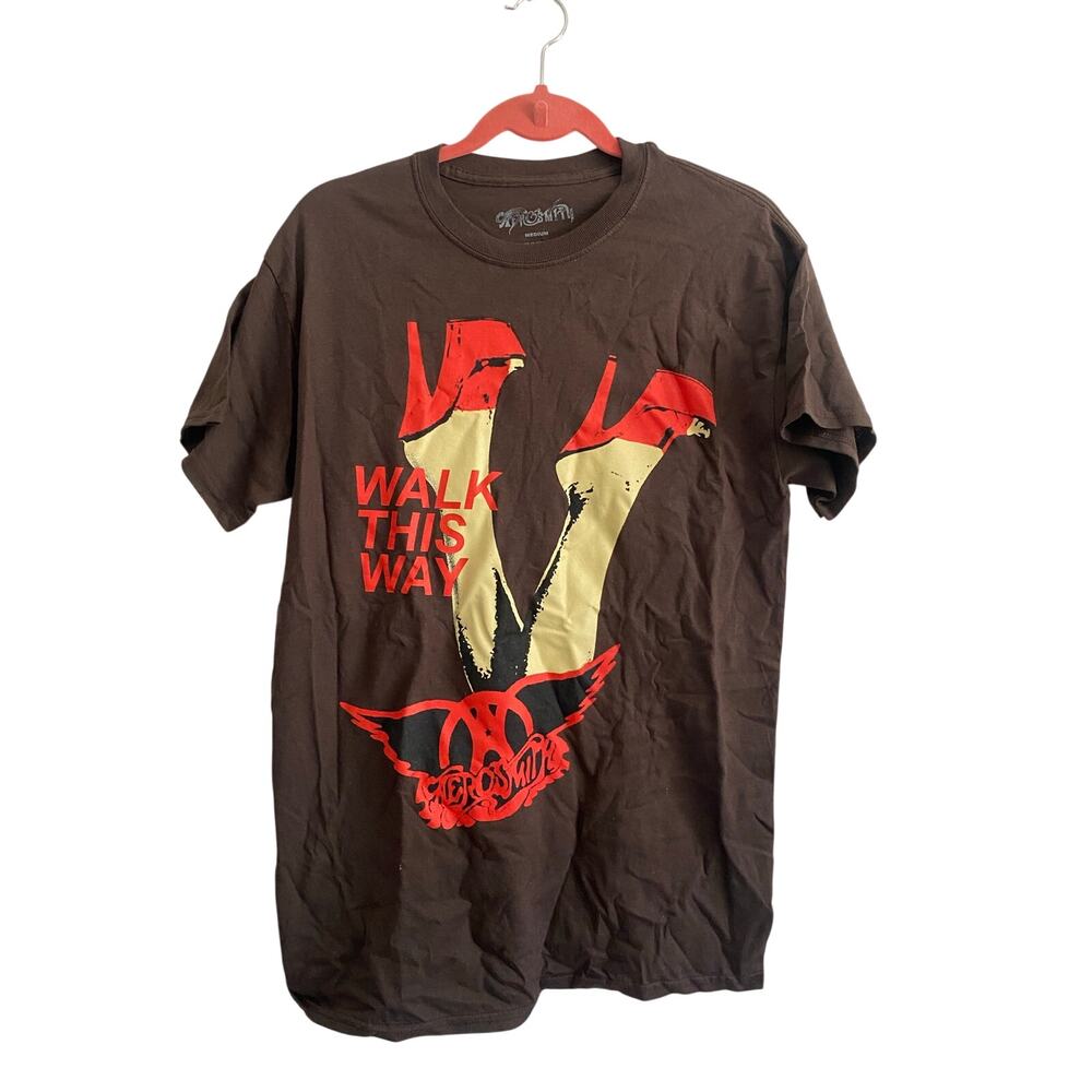 Aerosmith Walk This Way T shirt M brown